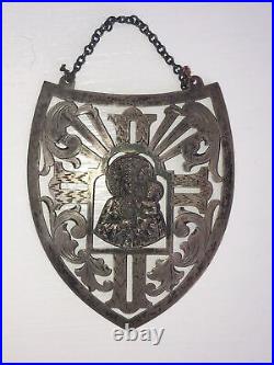 Beautifully Detailed Communion Antique 1950 Medal Religious Sterling Silver