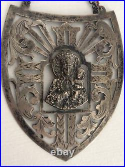 Beautifully Detailed Communion Antique 1950 Medal Religious Sterling Silver