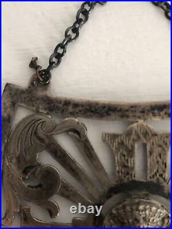 Beautifully Detailed Communion Antique 1950 Medal Religious Sterling Silver