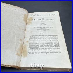 Biblical Repository July 1833 Vol III No XI Antique Religious Book Rare Biblical Repository July 1833 Vol III No XI Antique Religious Book Rare