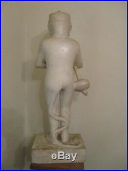 Big & Bold Antique Carved Marble Monkey Statue 33 Art Sculpture Figurine