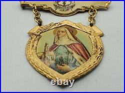 Boze Zbaw Polske GOD SAVE POLAND Religious Pin Badge Medal Vintage Antique RARE