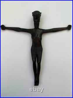 C. 1950. AFRICAN OLD MASTER JESUS CHRIST WITH A CROWN OF THORNS. ANTIQUE. 30 cm