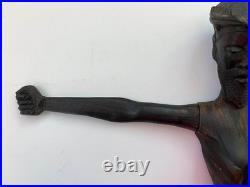 C. 1950. AFRICAN OLD MASTER JESUS CHRIST WITH A CROWN OF THORNS. ANTIQUE. 30 cm