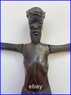 C. 1950. AFRICAN OLD MASTER JESUS CHRIST WITH A CROWN OF THORNS. ANTIQUE. 30 cm
