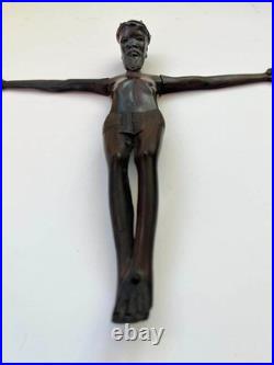 C. 1950. AFRICAN OLD MASTER JESUS CHRIST WITH A CROWN OF THORNS. ANTIQUE. 30 cm