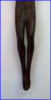 C. 1950. African Old Master Jesus Christ With A Crown Of Thorns. Antique. 30.5