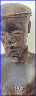 C. 1950. African Old Master Jesus Christ With A Crown Of Thorns. Antique. 30.5