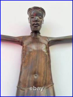 C. 1950. African Old Master Jesus Christ With A Crown Of Thorns. Antique. 30.5