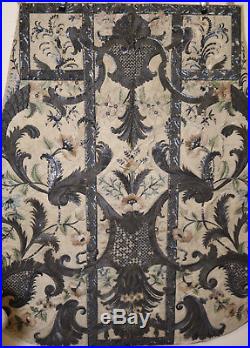 C18th Metallic Silk Embroidered Chasuble Apron Ecclesiastical Religious Textlile
