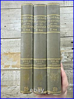 C1900 Antique Religious Books A General History of the Christian Era