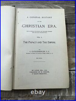 C1900 Antique Religious Books A General History of the Christian Era