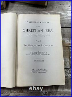 C1900 Antique Religious Books A General History of the Christian Era