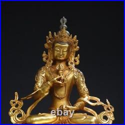 Chinese Antique Religious Bronze Gilded Buddha Statue of Satya Vajra