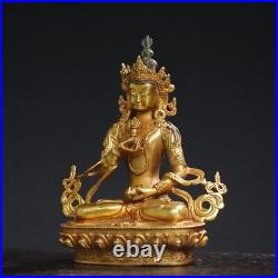 Chinese Antique Religious Bronze Gilded Buddha Statue of Satya Vajra