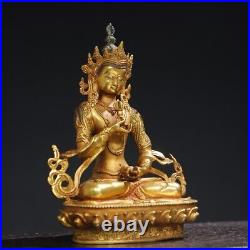 Chinese Antique Religious Bronze Gilded Buddha Statue of Satya Vajra