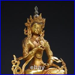 Chinese Antique Religious Bronze Gilded Buddha Statue of Satya Vajra