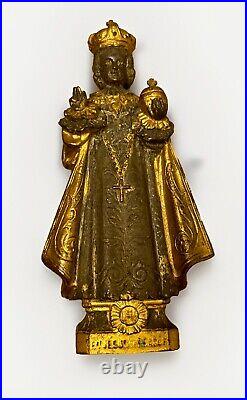 Christian religious statue 6.5antique Jesus De Pragues/ Bought In France