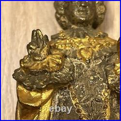 Christian religious statue 6.5antique Jesus De Pragues/ Bought In France