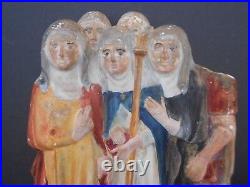 Collectible French Vintage/Antique Plaster Fresco Wall Hanging Religious