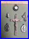 Crucifix-Cross-Antique-Sterling-Silver-Religious-Lot-1830s-Very-Old-L-k-01-oj