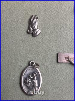 Crucifix Cross Antique Sterling Silver, Religious Lot 1830s Very Old L@@k
