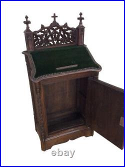Decorative Antique French Gothic Bible Stand, Oak, 19th Century, Religious
