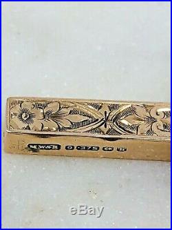 Edwardian 9k Rose Gold Handmade Cross Pendant Antique 9ct Unique Rare