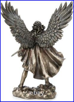 Elegant Antique Bronze Finish Saint Michael Guardian Angel Statue (11.4 Inch)