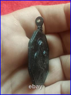 Exceptional Large 17th Century Religious Medal Virgin of Populo & St