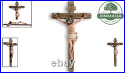 Extra-Large 20.75 Catholic Crucifix Wall Cross Hand-Painted Realism