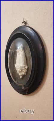 Extremelly rare Antique French meerschaum frame reliquary religious devotion