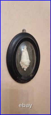 Extremelly rare Antique French meerschaum frame reliquary religious devotion