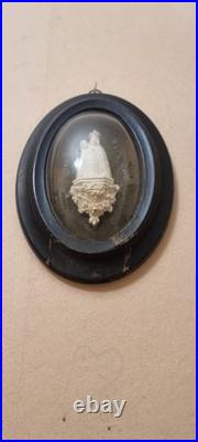 Extremelly rare Antique French meerschaum frame reliquary religious devotion