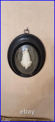 Extremelly rare Antique French meerschaum frame reliquary religious devotion