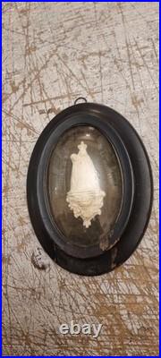 Extremelly rare Antique French meerschaum frame reliquary religious devotion