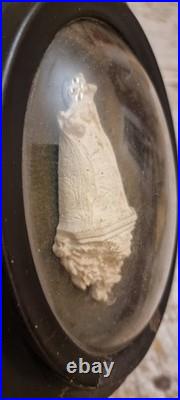 Extremelly rare Antique French meerschaum frame reliquary religious devotion