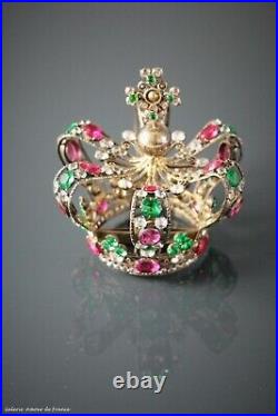 Fabulous Antique French Religious Bejeweled Santos Madpnna Crown Tiara Diadem