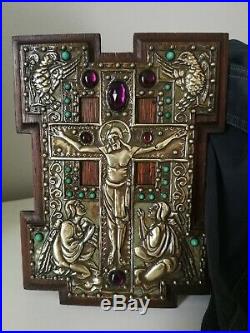 Fabulous Original Art Nouveau, French, Religious Plaque