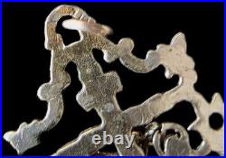 Fine Antique 19Th Century Silver Calvary Virgin Mary Jesus Pendant C 1875