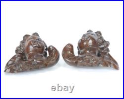 Fine Antique Vintage Wooden Angel Putti Winged Cherub Religious Santos SET of 2 Fine Antique Vintage Wooden Angel Putti Winged Cherub Religious Santos SET of 2
