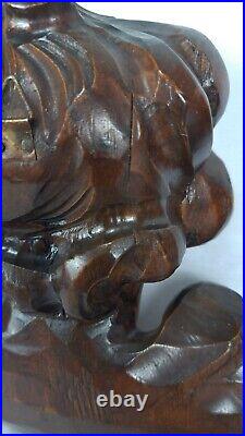 Fine Antique Vintage Wooden Angel Putti Winged Cherub Religious Santos SET of 2