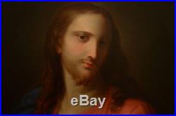 Fine Large Antique 19th Century Religious Oil On Canvas Painting BATONI