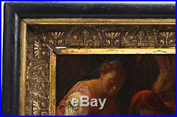 Framed Antique Oil Painting After Andrea Mantegna Mary at the Cross