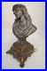 French-Antique-BUST-OF-JESUS-CHRIST-RELIGIOUS-SPELTER-BRONZE-ROMA-01-xun