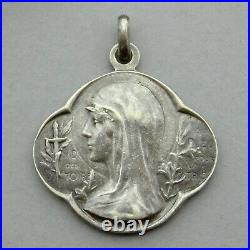 French, Antique Religious Medal. Saint Virgin Mary, Our lady of Victory. By Roty