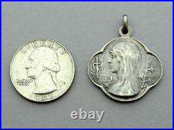 French, Antique Religious Medal. Saint Virgin Mary, Our lady of Victory. By Roty