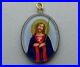 French-Antique-Religious-Pendant-Saint-Virgin-Mary-Jesus-Medal-Hand-painted-01-ntly