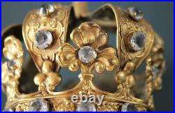 French Antique Religious Royal Crown Diadem Tiara Crown Ormulu Brass
