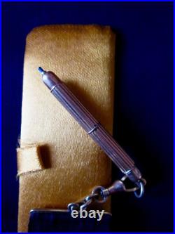 French Antique Watch Fob+Mechanical pencil, Virgin Mary medal, Catholic pendant